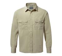 Craghoppers Mens Kiwi Long-Sleeved Shirt - Oatmeal Grey - Oatmeal Grey - 4XL