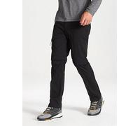Craghoppers Mens Kiwi Pro II Convertible Trousers - Black, Black, Size 32, Men Black