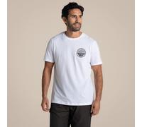 Craghoppers Men's Lucent Relaxed Fit Short Sleeved T-Shirt in White | Size: 2XL Craghoppers White 2XL