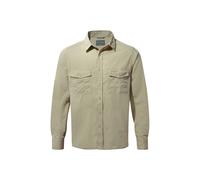 Craghoppers Men's NosiDefense Cotton-Blend 'Kiwi' Long Sleeve Shirt in Beige | Size: XL Craghoppers Beige XL