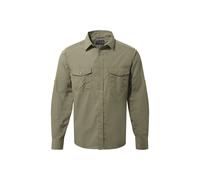 Craghoppers Men's NosiDefense Cotton-Blend 'Kiwi' Long Sleeve Shirt in Bottle Green | Size: 2XL Craghoppers Bottle Green 2XL