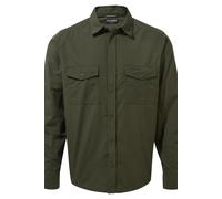 Craghoppers Men's NosiDefense Cotton-Blend 'Kiwi' Long Sleeve Shirt in Dark Green | Size: Small Craghoppers Dark Green S