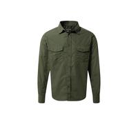 Craghoppers Men's NosiDefense Cotton-Blend 'Kiwi' Long Sleeve Shirt in Khaki | Size: Large Craghoppers Khaki L