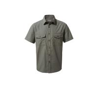 Craghoppers Men's NosiDefense Cotton-Blend 'Kiwi' Short Sleeve Shirt in Dark Grey | Size: Medium Craghoppers Dark Grey M