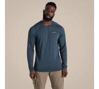 Craghoppers Men's NosiLife Abel Insect-Repellent Stretch Long Sleeved T-Shirt in Navy | Size: Medium Craghoppers Navy M