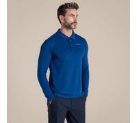 Blue male XL Craghoppers Men's NosiLife Bramshaw Golf Long Sleeved Polo Top Blue, Size: XL