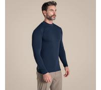 Craghoppers Men's NosiLife Insect-Repellent Long Sleeved Golf Mock Neck Top in Navy | Size: Medium Craghoppers Navy M