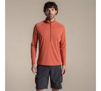 Craghoppers T-Shirt Nosilife Solarshield+ Half-Zip Long Sleeve Orange M Men