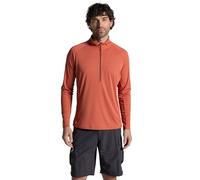 Craghoppers T-Shirt Nosilife Solarshield+ Half-Zip Long Sleeve Orange M Men
