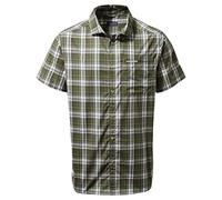 Craghoppers Men's Vernon Short-Sleeved Shirt Men's Shirt, Mens, Shirt, SCMS065, Green Chequered Parka, L