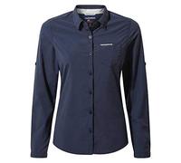 Craghoppers Womens Nosilife Bardo Long Sleeve Shirt: Blue Navy: 14 Siz