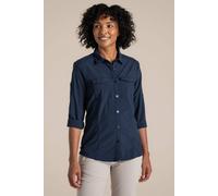 Craghoppers - Women's Nosilife Adventure Langarm Bluse III - Blouse size 44, blue