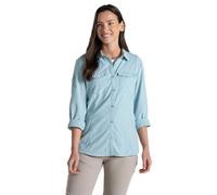 Craghoppers NosiLife Adventure Women's Long-Sleeved Shirt Insect Repellent, Sky Blue, 24