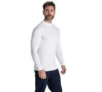 White male S Craghoppers Men's NosiLife Golf Long Sleeved Mock Neck Top White, Size: S