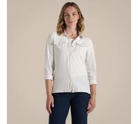 Craghoppers - Women's Nosilife Pro Langarm Bluse V - Blouse size 46, white