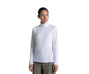 Craghoppers Nosilife Solar Shield+ Half Zip Long Sleeve T-shirt White 40 Woman