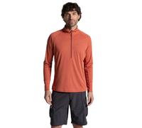 Craghoppers T-Shirt Nosilife Solarshield+ Half-Zip Long Sleeve Orange M Men
