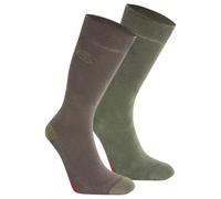 Craghoppers Nosilife Twin Pack Half Long Socks Green EU 43-47 Men,Women