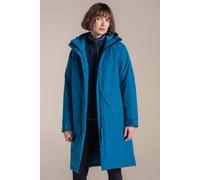 Craghoppers Rosalind Longline Hooded Waterproof Breathable Padded Jacket In Blue Blue