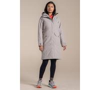 Craghoppers Rosalind Longline Hooded Waterproof Breathable Padded Jacket In Light Beige