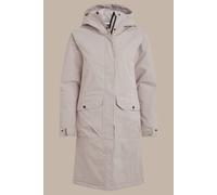 Craghoppers Women's Rosalind Longline Hooded Waterproof Breathable Padded Jacket in Light Beige | Size: 10 Craghoppers Light Beige 10