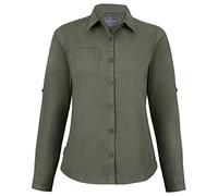 Craghoppers Womens Expert Kiwi Long Sleeved Shirt, Dark Cedar Green, Size 16