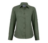Craghoppers Womens Expert Kiwi Long Sleeved Shirt, Dark Cedar Green, Size 16