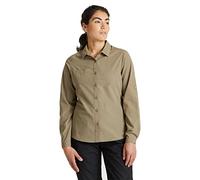 Craghoppers Womens Expert Kiwi Long Sleeved Shirt, Pebble, Size 10