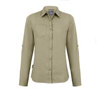Craghoppers Womens Expert Kiwi Long Sleeved Shirt, Pebble, Size 16