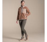 Craghoppers Women's Grange Borg Half-Zip Printedd Insulating Active Fleece in Brown | Size: 12 Craghoppers Brown 12