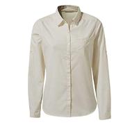 Craghoppers Women's Kiwi Long Sleeved Shirt Outdoor Anti-Insect Hiking Top Sea Salt 18