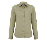 Craghoppers Womens Kiwi Long-Sleeved Shirt - Pebble - 10 UK - Pebble - 65% Polyester/35% Cotton