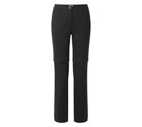 Craghoppers Womens Kiwi Pro II Convertible Trousers - Black - 20L UK - Black - 96% Polyamide/4% Elastane