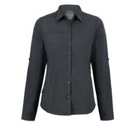 Craghoppers Womens Kiwi Long-Sleeved Shirt - Carbon Grey - 12 UK - Carbon Grey - 65% Polyester/35% Cotton