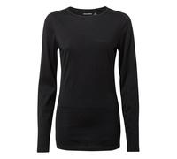 (10 UK, Black) Craghoppers Womens/Ladies Merino Crew Neck Long Sleeve Baselayer II Top