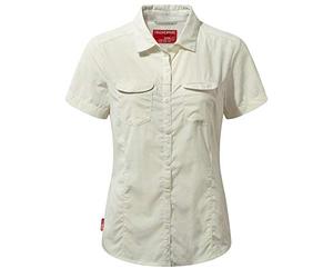 Craghoppers Women's Nl Adv Ss Shirt Short-Sleeve Shirt, Opacity, Sea Salt, 12