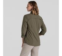 Craghoppers Women's Nosilife Adventure' Long Sleeved Shirt With Insect Repellent Technology in Bottle Green | Size: 22 Craghoppers Bottle Green 22