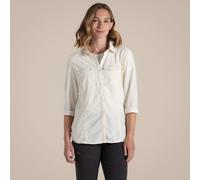 Craghoppers Women's Nosilife Adventure' Long Sleeved Shirt With Insect Repellent Technology in Ecru | Size: 16 Craghoppers Ecru 16