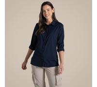 Craghoppers Women's NosiLife Freeda' Long Sleeved Shirt in Dark Navy | Size: 16 Craghoppers Dark Navy 16