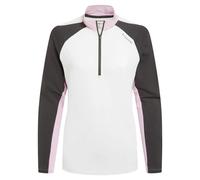 Craghoppers Womens Nosilife Half Zip Golf Top - White/Dark Iron - 10 UK - White/Dark Iron - 62% Recycled Polyester/28% Polyester/10% Elastane