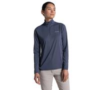 Craghoppers Nosilife Solar Shield+ Half Zip Long Sleeve T-shirt Blue 38 Woman