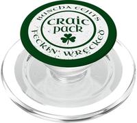 Craic Crack Pack Eejits Feckin Wrecked St Pattys Day Group PopSockets PopGrip for MagSafe