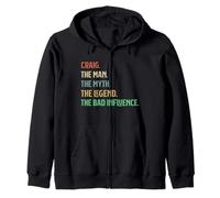 Craig Man Myth Legend Bad Influence Funny First Name Zip Hoodie