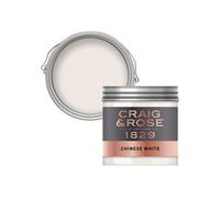 Craig & Rose 1829 Chinese White Chalky Emulsion Paint, 50Ml