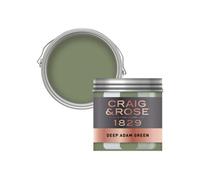 Craig & Rose 1829 Deep Adam Green Chalky Emulsion Paint, 50Ml
