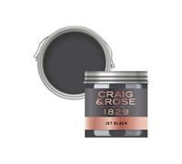 Craig & Rose 1829 Jet Black Chalky Emulsion Paint, 50Ml