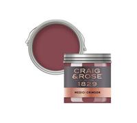 Craig & Rose 1829 Medici Crimson Chalky Emulsion Paint, 50Ml