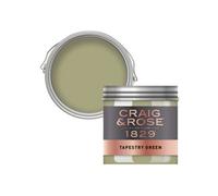 Craig & Rose 1829 Tapestry Green Chalky Emulsion Paint, 50Ml