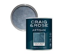 Craig & Rose Artisan Blue Ochre Topcoat Chalkwash Paint, 750Ml