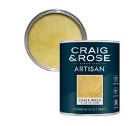 Craig & Rose Artisan Flax Yellow Topcoat Chalkwash Paint, 750Ml